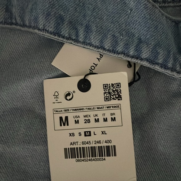 Zara Denim strappy top - Picture 3 of 3